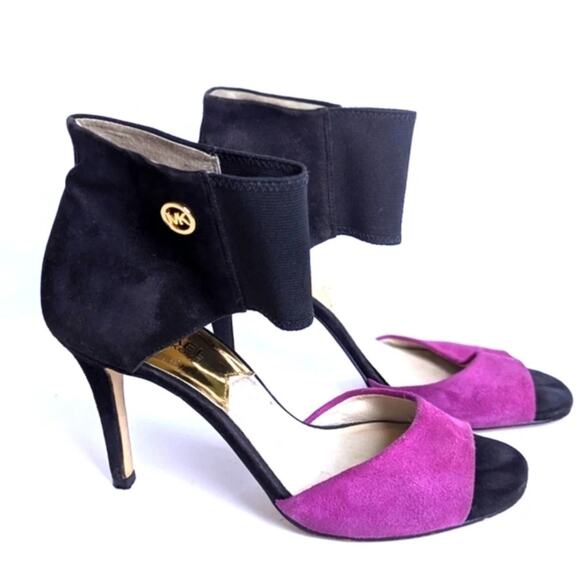 Michael Kors Sivian Bootie Suede Pomegranate Stiletto 4.5” Heels Size 8 M - Picture 5 of 11